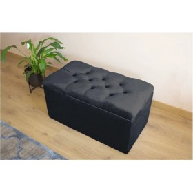 Resim AldaGelsin Lüks Kapitoneli Sandıklı Puf 80 cm 