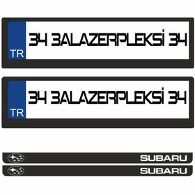 Resim Lazerpleksi Subaru Logolu Plakalık 