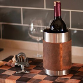 Resim Deri Kaplı Şarap Soğutucu 