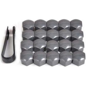 Resim Dancemonkey Tesla Model 3/x/s İçin 20 Adet Somun Cıvata Kapağı Seti, Parlak Gri 