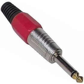 Resim Gitar Jack Fiş 6.3 Mm Mono Metal Siyah*kırmızı 
