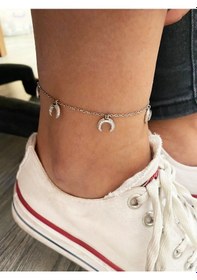Resim Kadın Ay Model Gümüş Halhal Silver 
