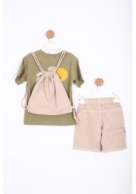 Resim Xo Kids Erkek Çocuk Alt Üst Şort Takım 2-7 Yaş 3152 Haki 