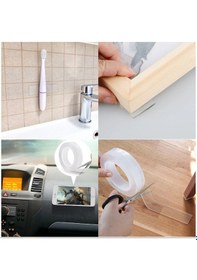 Resim Nano Yıkanabilir Çift Taraflı Şeffaf Jel Bant 3 M X 3 CM 