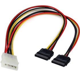 Resim 4 Pinli Erkek IDE Molex to15 Pin Dişi Çift SATA Güç Kablosu 30 cm 