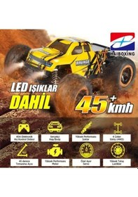 Resim Haiboxing RC 1/16 Ravage 45+ KM/H Sürat Uzaktan Kumandalı RC Model Araba RTR Elektrikli 4WD Brushless Fırçasız Offroad Truck 