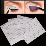 Resim 32 Çift Göz Makyajı Şablon Yapışkanları, Dokusuz Eyeliner Şekilli Kalıp Yama, Kokusuz, Uygulaması ve Çıkarması Kolay, Başlangıçlar İçin Mükemmel 