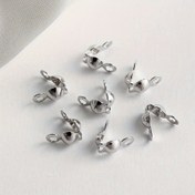 Resim 100 Adet 304 Paslanmaz Çelik Kutu Toka - 3 Boyut, DIY Takı Yapımı için Çift Delikli Güvenli Bağlantı, Bileklik Kolye Anahtarlık Malzemeleri, Dekoratif Tokalar, Şık Metalik Yüzey, Dayanıklı ve Parlak Cila 