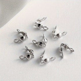Resim 100 Adet 304 Paslanmaz Çelik Kutu Toka - 3 Boyut, DIY Takı Yapımı için Çift Delikli Güvenli Bağlantı, Bileklik Kolye Anahtarlık Malzemeleri, Dekoratif Tokalar, Şık Metalik Yüzey, Dayanıklı ve Parlak Cila 