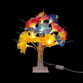 Resim hediyeconcepti 24LED Masa Lambası Gül Çiçek Ağacı USB Gece Işıkları Noel Dekorasyon Hediye Çocuk Odası Aydınlatma 
