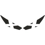 Resim Rks R250 2023 Uyumlu Far Sticker X Beyaz 