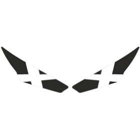 Resim Rks R250 2023 Uyumlu Far Sticker X Beyaz 