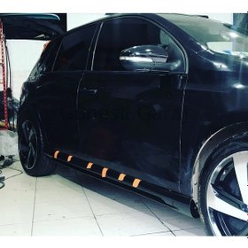Resim Vw Golf 6 Rieger Yan Marşpiyel Seti Mat Siyah Plastik 2 Adet 