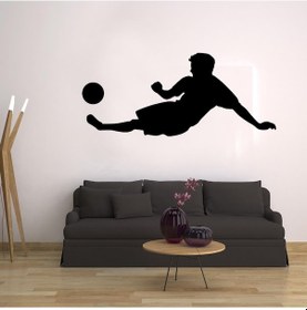 Resim Futbolcu Folyo Sticker 50cm Uzunluk Siyah 