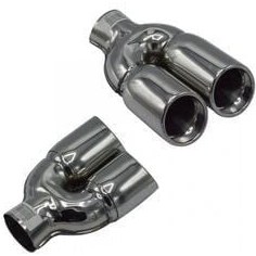 Resim Universal Krom Egzoz Ucu Çiftli S Model Sağ Çıkış 76×100 800-004R 