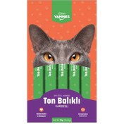 Resim Kiwi Yammies Karidesli ve Ton Balıklı Sıvı Kedi Ödül Maması 5'li 