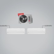 Resim Arçelik A++ 12000 BTU + 12000 BTU İç Ünite (1 adet Dış Ünite = 2 adet İç Ünite) 18000 BTU 1+2 Multi Inverter Klima 