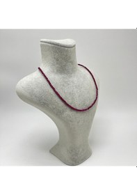 Resim Yıldız Doğal Taş Yakut 2mm 925 Ayar Gümüş Doğal Taş Kolye Uzatma Zincirli Gümüş 