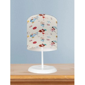 Resim Bebek ve Çocuk Odası Renkli Sirk Desenli Abajur 