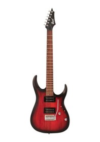 Resim Cort X100 Opbb Elektro Gitar Open Pore Black Cherry Burst - Hh 