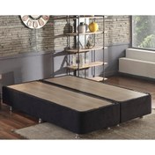 Resim Niron Yatak Ela Çift Kişilik Siyah Baza 200 x 200 cm 