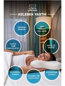 Resim PİLLOWART Ev Ofis Araç İçin Kelebek Model Cilt Dostu Güzellik Yastığı - Ortopedik Visco 