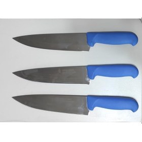 Resim Şef Bıçağı - Moor Steel - Bursa 3'lü Set Mavi 