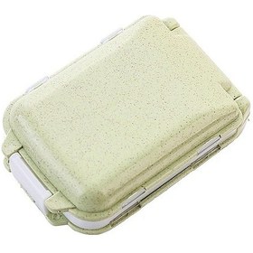 Resim Mini Taşınabilir Hap Düzenleyici Kılıf, 8 Bölmeli Hap Kutusu Tablet Saklama Kabı Haftalık İlaç İlaç Dağıtıcısı Yeşil, 