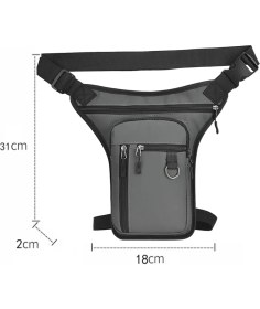 Resim C Gri Tarzı Motorsiklet Bırak Bacak Yan Çantası Su Geçirmez Eva Sert Kabuk Çanta Açık Hava Rahat Bel Çantası Motosiklet Bisiklet Çantası Bisiklet Hip Kemer Çantası (Yurt Dışından) 