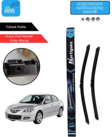 Resim Mazda 3 2005 2009 Araca Özel Ön Cam Sağ/sol Takım Silecek Martigues 530mm-480mm 21+19 