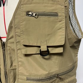 Resim Erkek Yazlık Yelek | Çok Cepli Rahat Fotoğrafçılık Belceği | Nefes Alabilen Düz Renk | Polyester Astar | Esnek Olmayan Kumaş | Normal Beden | Açık Hava Aktiviteleri, Açık Hava Giyim için İdeal | V Yaka Yelek | Açık İşlem Tasarımı 