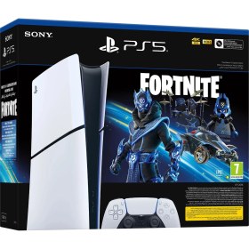 Resim Sony Playstation 5 Slim Digital Sürüm Oyun Konsolu / Fortnite Bundle 