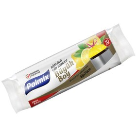 Resim 30 Rulo Büyük Boy Limon Kokulu Büzgülü Çöp Torbası 65 X 70 Cm - 
