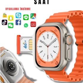 Resim Bakeey 64GB Sım Kartlı Yetişkin Çocuk Akıllı Saat Wifi Paylaşım Nabız Tansiyon Ölçer, Çağrı Mesaj 