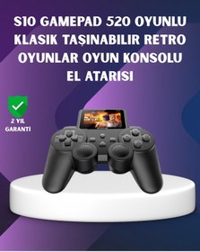 Resim 500 Dahili Oyunlu Taşınabilir Retro El Konsolu-2.4 İnç Renkli Ekranlı 
