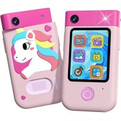 Resim Geeroyoo Çocuklar İçin Akıllı Fotoğraf Makinesi I9 - 48mp Hd Kamerası, 180 Döner Lens, 32gb Hafıza Ve Erken Eğitim Oyunları Unicorn Pembe 