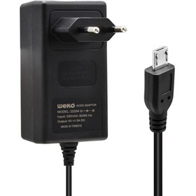 Resim WEKO 5 VOLT - 3 AMPER MICRO USB UÇLU YERLİ ÜRETİM PRİZ TİPİ ADAPTÖR 