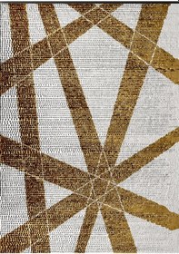 Resim Soyut Kanvas Tablo Beyaz Altın Şerit Dikey 