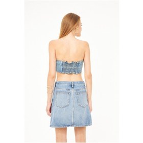 Resim Kutaf Kadın Denim Büstiyer 001 