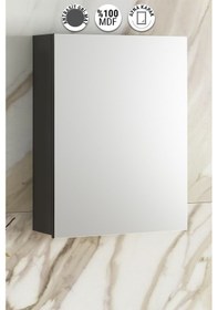 Resim Yıldız Asma 45 Cm Antrasit Gri Mat Mdf Aynalı Banyo Üst Dolabı Antrasit - Gri 