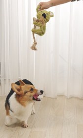 Resim M-Pets Lars Kuala Peluş Kedi ve Köpek Oyuncağı 34x11x7 Cm Gri/Yeşil 