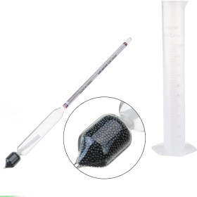 Resim Alkol-metre Dansimetre Alkol Ölçer ve 100 ml Mezur Seti thr246 