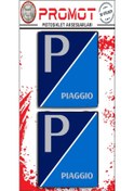 Resim Piaggio Uyumlu 3d Damla Logo Sticker 8 
