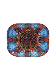 Resim Küçük Metal Tepsi Mandala Trance-1698 beyaz 