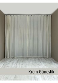 Resim Donatti Krem Saten Güneşlik Düz Dikiş Krem Rengi 