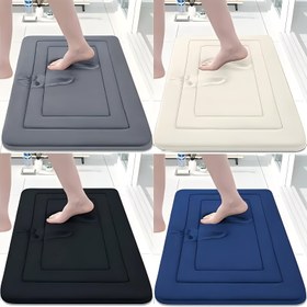 Resim Koray Fleece Banyo Matı - Yumuşak, Yıkanabilir ve Dayanıklı PVC Arka Plan ile Güvenlik ve Konfor için, Gri, Beyaz, Siyah, Deniz Mavisi ve Bej Renklerde Mevcut, Banyo Matı Dekorasyonları Babalar Günü Anneler Günü hediyesi Noel Cadılar Bayramı PVC halı 