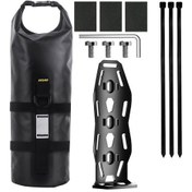 Resim Enlee 5l Bisiklet Ön Şasi Çantası + Sabit Taban Su Geçirmez Tpu Kompozit Kumaş Bisiklet Aksesuarları Kese Saklama - Yol Bisikleti Çantaları 