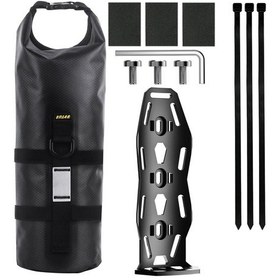 Resim Enlee 5l Bisiklet Ön Şasi Çantası + Sabit Taban Su Geçirmez Tpu Kompozit Kumaş Bisiklet Aksesuarları Kese Saklama - Yol Bisikleti Çantaları 