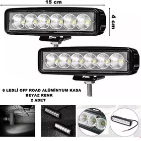 Resim Friemats Led Sis Lambası Beyaz Sabit Renk 6 Led 4 X 15 Cm 2 Adet - 