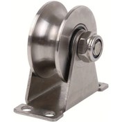 Resim Dashanshop 304 Paslanmaz Çelik 48mm U Şekilli Döner Frenli Tekerlekler Silvery Dayanıklı Endüstriyel 